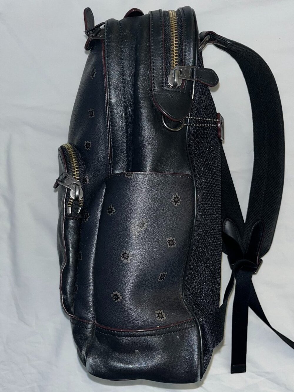 Graham Backpack with Spikey Diamond Print - Black - Picture 6 of 8